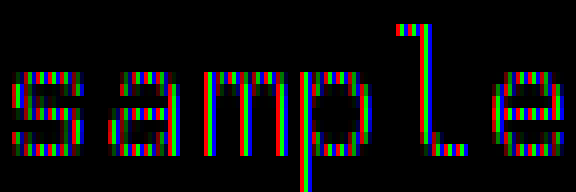 RGB次像素渲染的例子，通过分别控制R，G，B像素使字体更加清晰平滑
